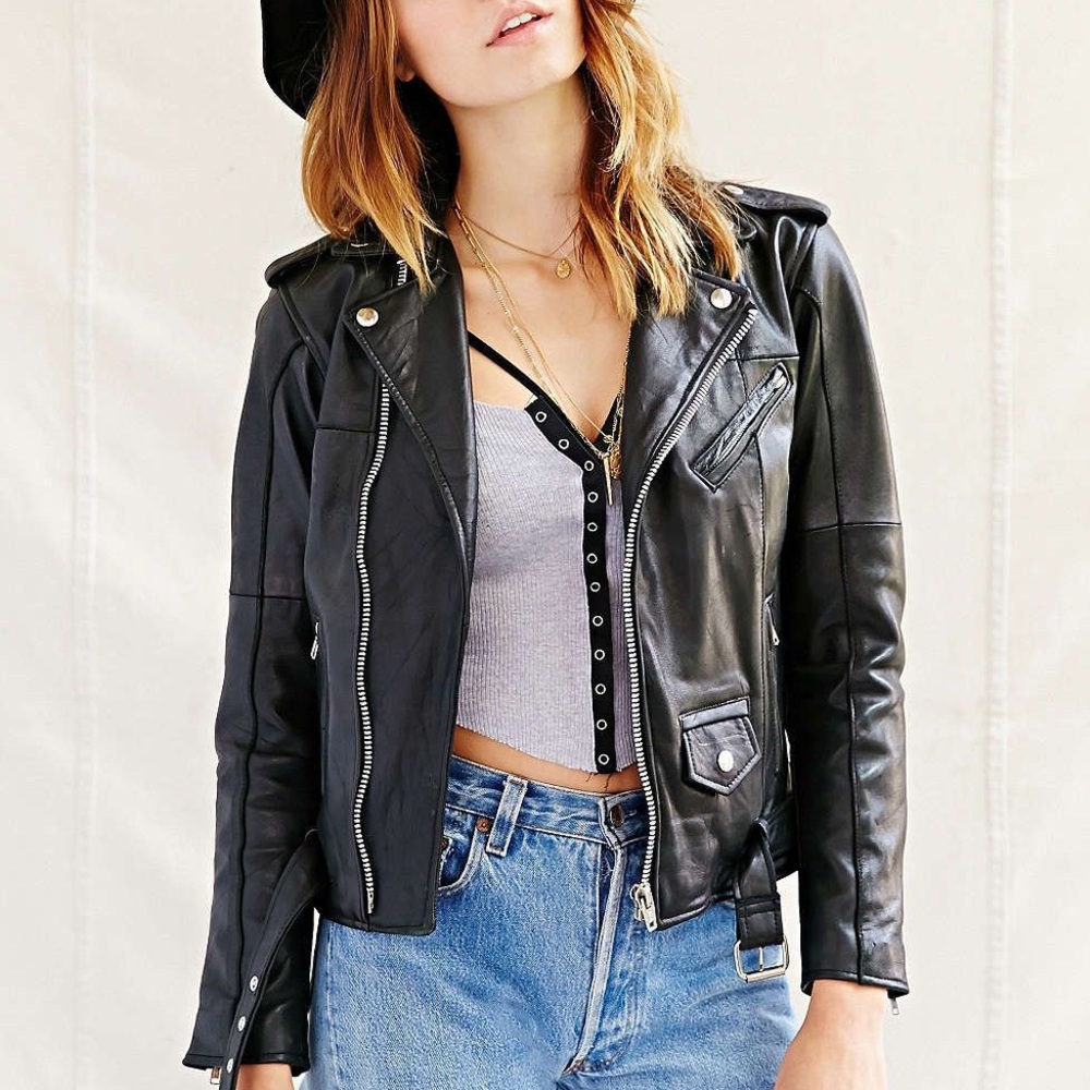Urban Outfitters Pelechecoco Genuine Leather Coat